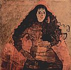 Egon Schiele Famous Paintings - Portrait of Trude Engel